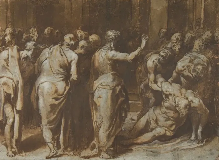 Framed Print : Saint Paul Restoring Eutychus to Life, 1529-66. Creator: Taddeo Zuccaro Framed Print : Saint Paul Restoring Eutychus to Life, 1529-66. Creator: Taddeo Zuccaro
