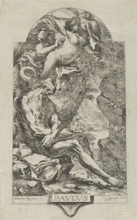 Framed Print : Saint Paul of Thebes tempted by a demon, after Magnasco, ca. 1720-30 Framed Print : Saint Paul of Thebes tempted by a demon, after Magnasco, ca. 1720-30