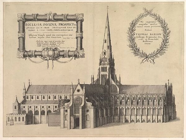 Saint Paul's from the South Showing the Spire (Ecclesiae Paulinae Prospectus...), 1657