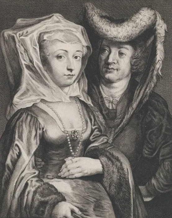 Framed Print : Saint Pepin I and his daughter, Saint Begga, ca. 1645-72 Framed Print : Saint Pepin I and his daughter, Saint Begga, ca. 1645-72