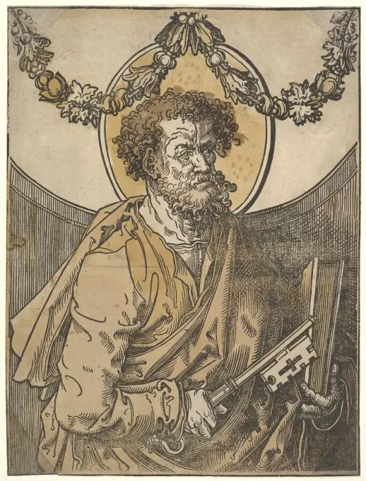 Framed Print : Saint Peter, 1515. Creator: Lucas van Leyden Framed Print : Saint Peter, 1515. Creator: Lucas van Leyden