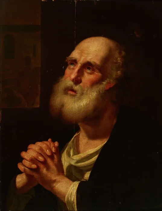 Framed Print : Saint Peter, 1742. Creator: Balthasar Denner Framed Print : Saint Peter, 1742. Creator: Balthasar Denner