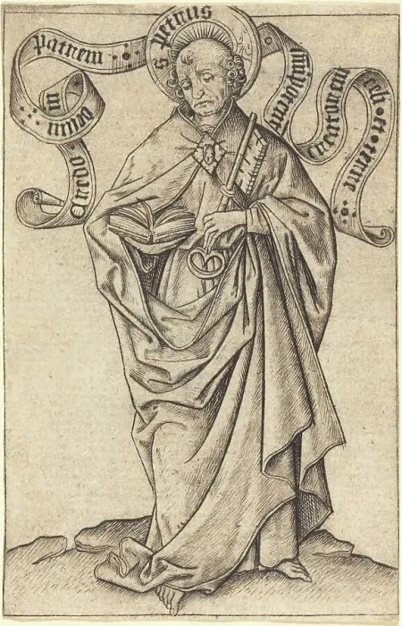 Framed Print : Saint Peter, c. 1450 / 1460. Creator: Master ES Framed Print : Saint Peter, c. 1450 / 1460. Creator: Master ES
