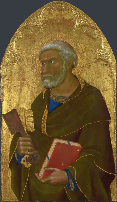 Framed Print : Saint Peter, c.1350. Creator: Master of the Madonna of the Palazzo Venezia (active 1340-1360) Framed Print : Saint Peter, c.1350. Creator: Master of the Madonna of the Palazzo Venezia (active 1340-1360)