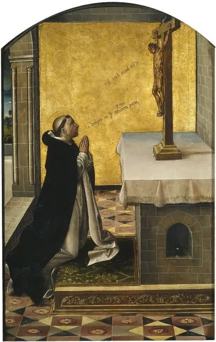 Framed Print : Saint Peter Martyr at Prayer, 1493-1499. Artist: Berruguete, Pedro (1450-1503) Framed Print : Saint Peter Martyr at Prayer, 1493-1499. Artist: Berruguete, Pedro (1450-1503)