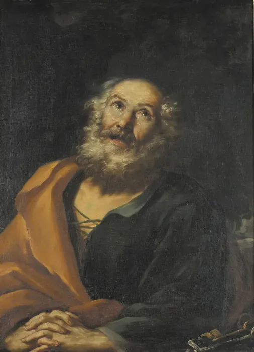 Framed Print : Saint Peter Penitent, 1665-1668. Creator: Girolamo Troppa Framed Print : Saint Peter Penitent, 1665-1668. Creator: Girolamo Troppa