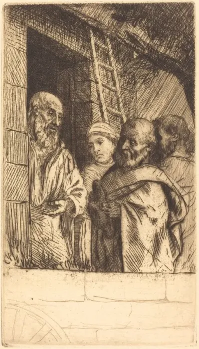 Framed Print : Saint Peter and Saint Paul at the Door of Bonhomme Misere (Saint Pierre et Saint... ) Framed Print : Saint Peter and Saint Paul at the Door of Bonhomme Misere (Saint Pierre et Saint... )