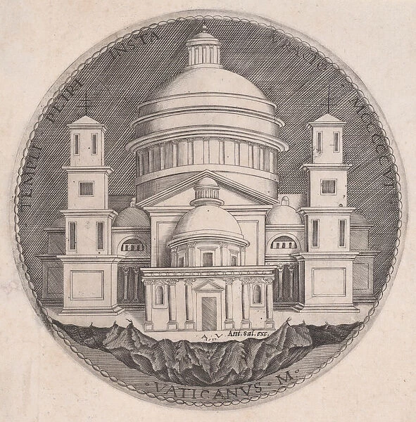 Saint Peters Basilica, dated 1517. Creator: Agostino Veneziano