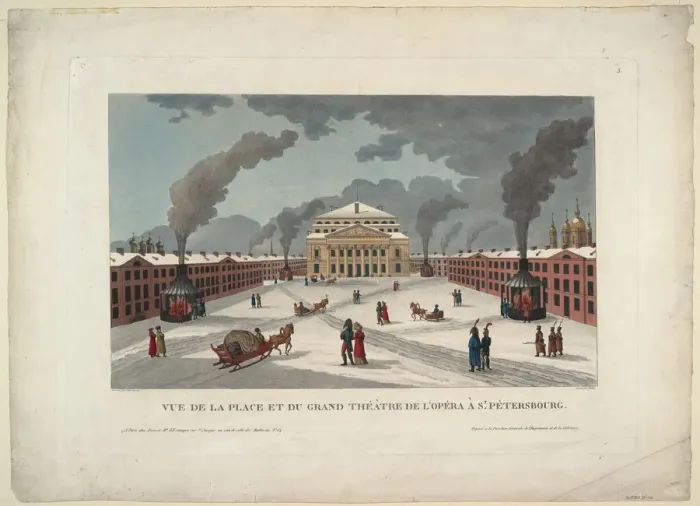 Framed Print : The Saint Petersburg Imperial Bolshoi Kamenny Theatre, c. 1811. Artist: Courvoisier-Voisin, Henri (1757-1830) Framed Print : The Saint Petersburg Imperial Bolshoi Kamenny Theatre, c. 1811. Artist: Courvoisier-Voisin, Henri (1757-1830)