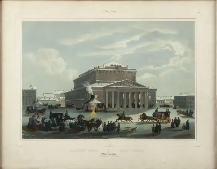 Framed Print : The Saint Petersburg Imperial Bolshoi Kamenny Theatre, End 1840s. Creator: Diez, Samuel Friedrich Framed Print : The Saint Petersburg Imperial Bolshoi Kamenny Theatre, End 1840s. Creator: Diez, Samuel Friedrich