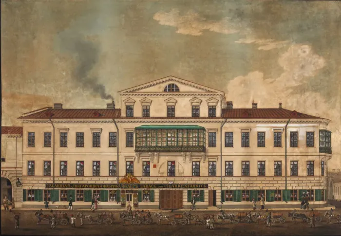 Framed Print : Saint Petersburg. Tobacco and cigars factory on Kolokolnaya street, 1834 Framed Print : Saint Petersburg. Tobacco and cigars factory on Kolokolnaya street, 1834