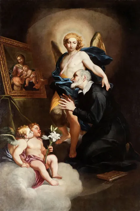 Framed Print : Saint Philip Neri in prayer, 1670. Creator: Maratta, Carlo (1625-1713)