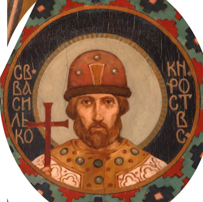 Framed Print : Saint Prince Vasilko Konstantinovich of Rostov, 1885-1896. Artist: Vasnetsov, Viktor Mikhaylovich (1848-1926) Framed Print : Saint Prince Vasilko Konstantinovich of Rostov, 1885-1896. Artist: Vasnetsov, Viktor Mikhaylovich (1848-1926)