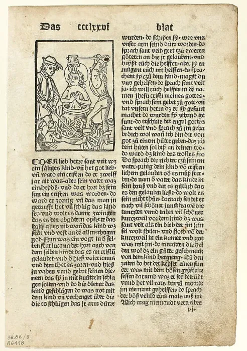 Framed Print : Saint Quiriaco from Heiligenleben (Lives of the Saints), Plate 8 from Woodcuts from... 1929. Creators: Unknown, Johann Schönsperger the Elder, Jacobus de Voragine, Wilhelm Ludwig Schreiber Framed Print : Saint Quiriaco from Heiligenleben (Lives of the Saints), Plate 8 from Woodcuts from... 1929. Creators: Unknown, Johann Schönsperger the Elder, Jacobus de Voragine, Wilhelm Ludwig Schreiber
