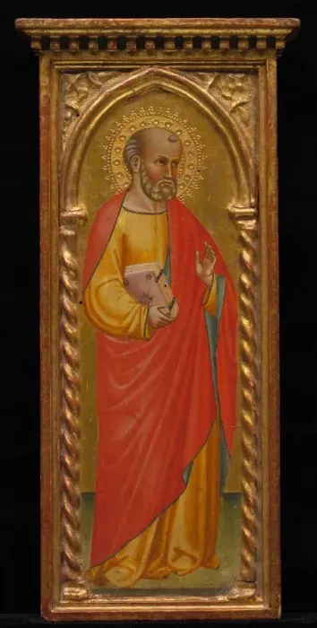 Framed Print : Saint in Red Cloak, late 19th - early 20th century. Creator: Unknown Framed Print : Saint in Red Cloak, late 19th - early 20th century. Creator: Unknown