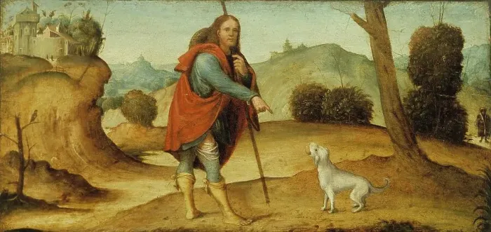 Framed Print : Saint Roch, c1442. Creator: Circle of Francesco Francia Framed Print : Saint Roch, c1442. Creator: Circle of Francesco Francia