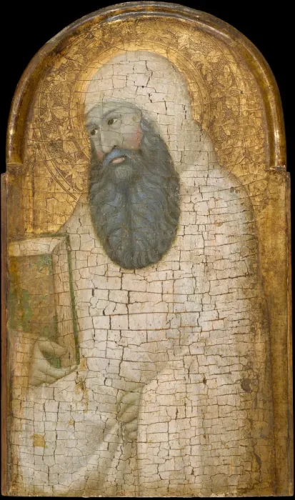 Framed Print : Saint Romuald, possibly ca. 1320-30. Creator: Guiduccio Palmerucci Framed Print : Saint Romuald, possibly ca. 1320-30. Creator: Guiduccio Palmerucci