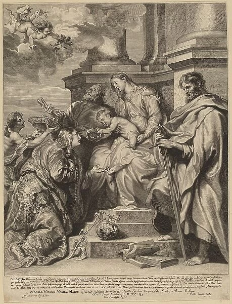 Saint Rosalia Crowned by the Child Jesus. Creator: Paulus Pontius