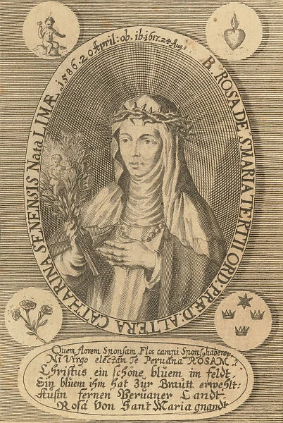 Saint Rose of Lima, 1668. Creator: Gonzalez de Acuna, Antonio (1620-1682)