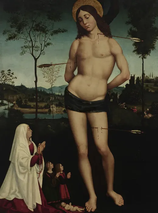 Framed Print : Saint Sebastian, c1505. Creator: Antonio Rimpacta Framed Print : Saint Sebastian, c1505. Creator: Antonio Rimpacta
