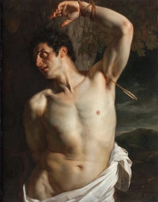 Framed Print : Saint Sebastian, c1820-1850s. Creator: Paul Delaroche Framed Print : Saint Sebastian, c1820-1850s. Creator: Paul Delaroche