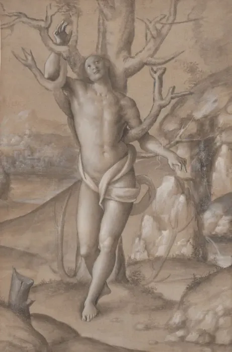 Framed Print : Saint Sebastian, ca. 1524. Creator: Gerolamo Giovenone Framed Print : Saint Sebastian, ca. 1524. Creator: Gerolamo Giovenone