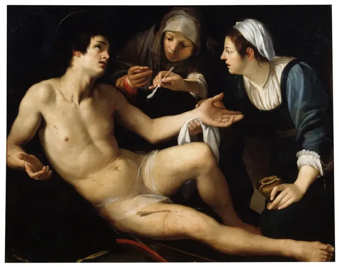 Framed Print : Saint Sebastian, late 16th or early 17th century. Artist: Francesco Rustici Framed Print : Saint Sebastian, late 16th or early 17th century. Artist: Francesco Rustici
