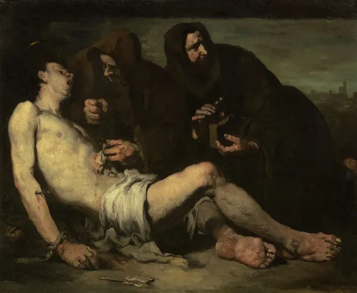 Framed Print : Saint Sebastian, Martyr, c1865. Creator: Theodule Ribot Framed Print : Saint Sebastian, Martyr, c1865. Creator: Theodule Ribot