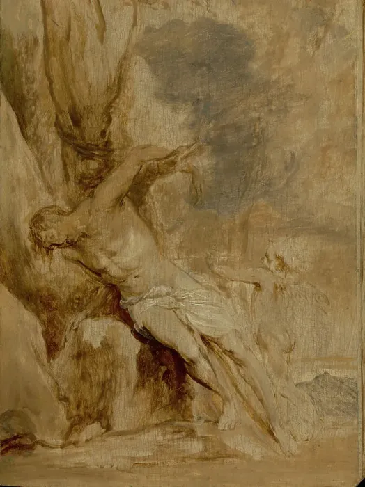 Framed Print : Saint Sebastian Tended by an Angel, about 1630-1632. Creator: Anthony van Dyck Framed Print : Saint Sebastian Tended by an Angel, about 1630-1632. Creator: Anthony van Dyck