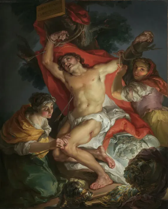 Framed Print : Saint Sebastian Tended by Saint Irene, 1795-1800. Creator: Vicente Lopez y Portana Framed Print : Saint Sebastian Tended by Saint Irene, 1795-1800. Creator: Vicente Lopez y Portana