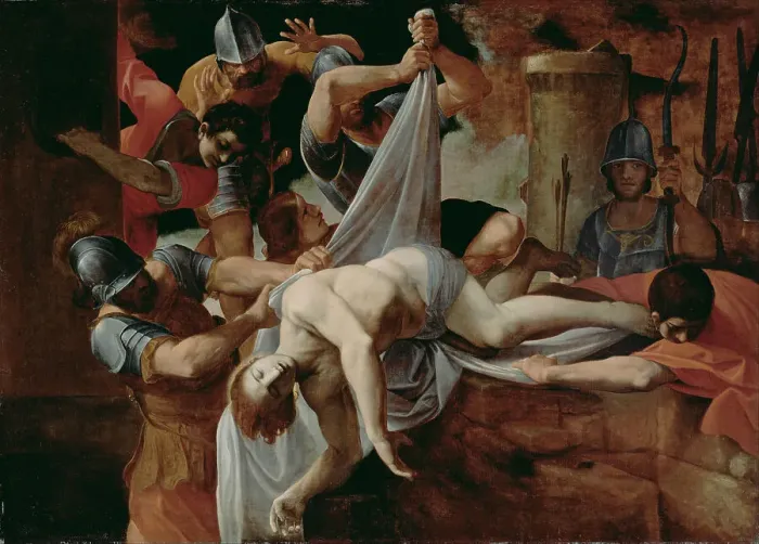 Framed Print : Saint Sebastian is thrown into the Cloaca Maxima, 1612. Creator: Carracci, Lodovico (1555-1619) Framed Print : Saint Sebastian is thrown into the Cloaca Maxima, 1612. Creator: Carracci, Lodovico (1555-1619)