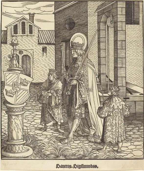 Framed Print : Saint Sigismundus, 1516 / 1518. Creator: Leonhard Beck Framed Print : Saint Sigismundus, 1516 / 1518. Creator: Leonhard Beck