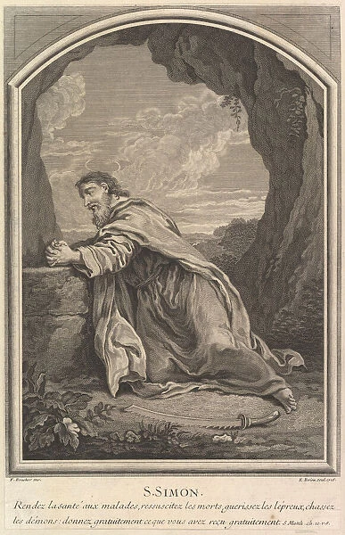 Saint Simon, 1726. Creator: Etienne Brion