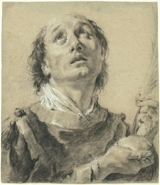 Framed Print : Saint Stephen, 1730s / 1740s. Creator: Giovanni Battista Piazzetta Framed Print : Saint Stephen, 1730s / 1740s. Creator: Giovanni Battista Piazzetta