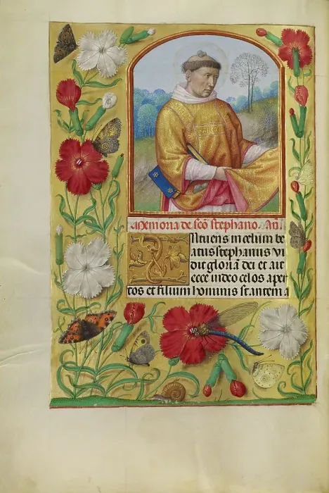 Framed Print : Saint Stephen; Spinola Hours, about 1510-1520. Creator: Workshop of Master of the First Prayer Book of Maximilian Framed Print : Saint Stephen; Spinola Hours, about 1510-1520. Creator: Workshop of Master of the First Prayer Book of Maximilian