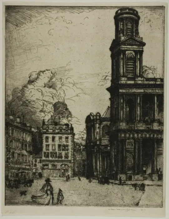 Framed Print : Saint Sulpice, Paris: La Grande Tour, 1900. Creator: Donald Shaw MacLaughlan Framed Print : Saint Sulpice, Paris: La Grande Tour, 1900. Creator: Donald Shaw MacLaughlan