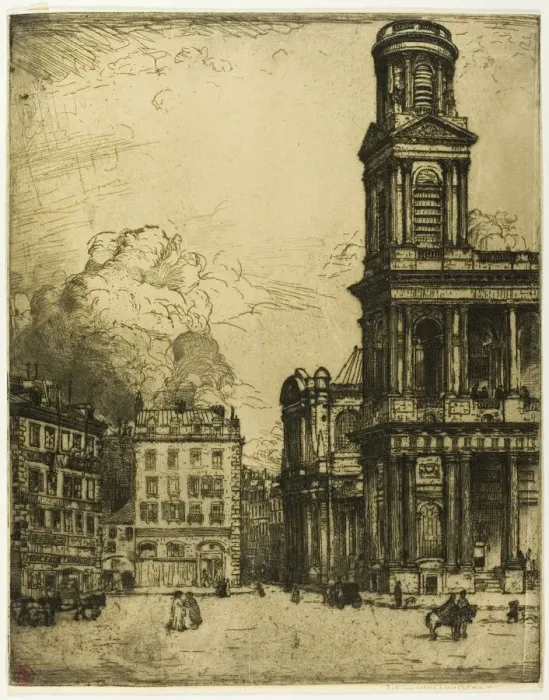 Framed Print : Saint Sulpice, Paris: La Grande Tour, 1900. Creator: Donald Shaw MacLaughlan Framed Print : Saint Sulpice, Paris: La Grande Tour, 1900. Creator: Donald Shaw MacLaughlan
