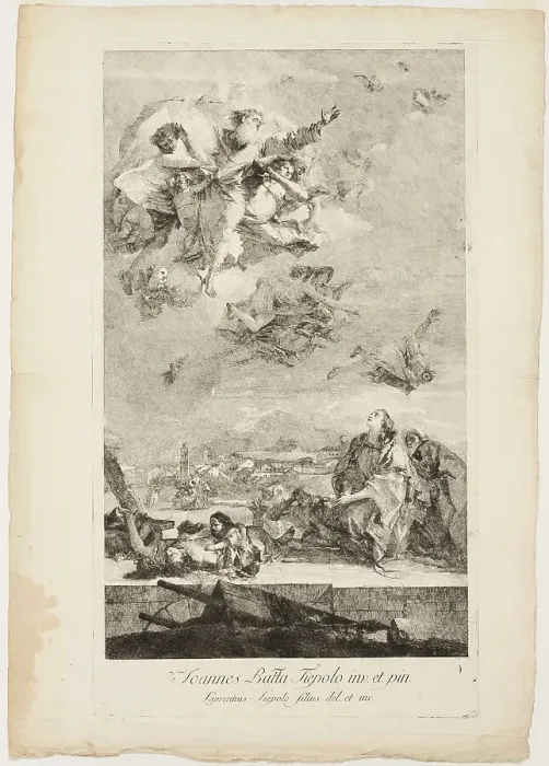 Framed Print : Saint Thecla Praying for the End of the Plague in the City of Este, after 1759. Creator: Lorenzo Tiepolo Framed Print : Saint Thecla Praying for the End of the Plague in the City of Este, after 1759. Creator: Lorenzo Tiepolo