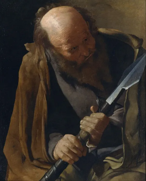 Framed Print : Saint Thomas the Apostle. Artist: La Tour, Georges, de (1583-1652) Framed Print : Saint Thomas the Apostle. Artist: La Tour, Georges, de (1583-1652)
