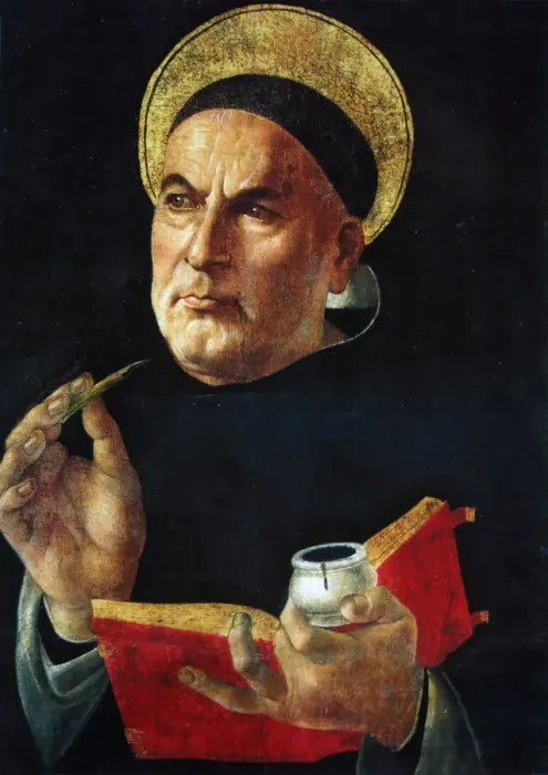 Framed Print : Saint Thomas Aquinas. Creator: Botticelli, Sandro (1445-1510)