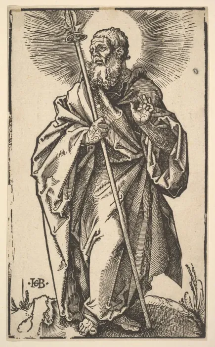 Framed Print : Saint Thomas from Christ and the Apostles, 1519. Creator: Hans Baldung Framed Print : Saint Thomas from Christ and the Apostles, 1519. Creator: Hans Baldung