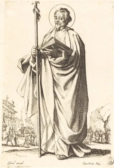 Framed Print : Saint Thomas, published 1631. Creator: Jacques Callot Framed Print : Saint Thomas, published 1631. Creator: Jacques Callot