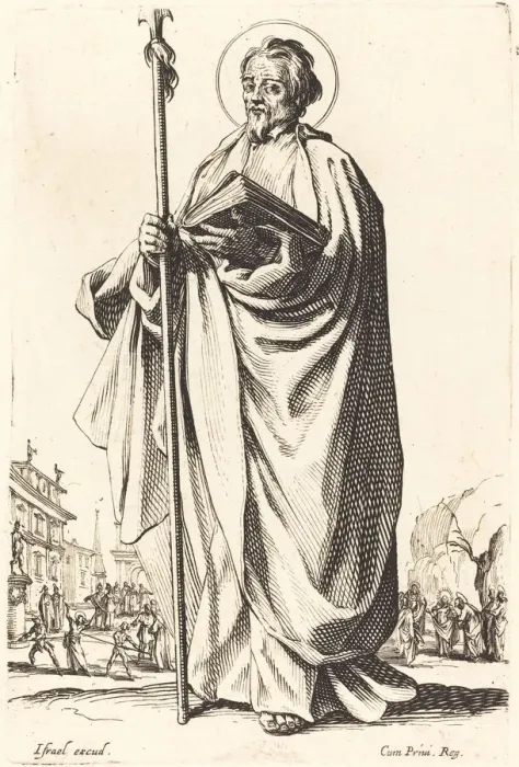 Framed Print : Saint Thomas, published 1631. Creator: Jacques Callot Framed Print : Saint Thomas, published 1631. Creator: Jacques Callot