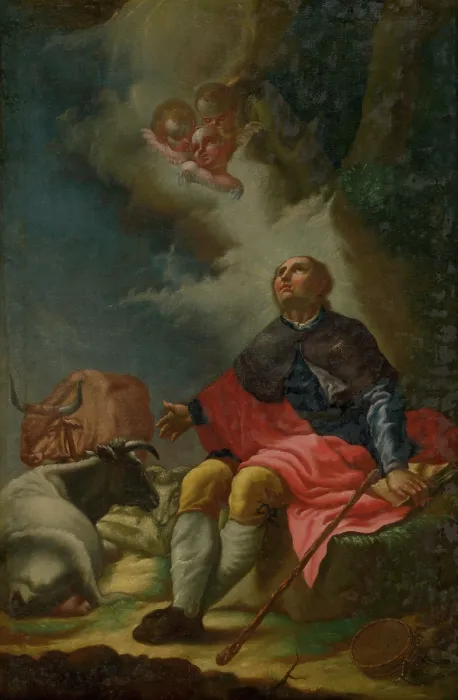 Framed Print : Saint Vendelin, 1750-1770. Creator: Johann Lucas Kracker Framed Print : Saint Vendelin, 1750-1770. Creator: Johann Lucas Kracker