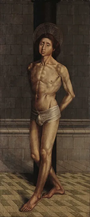 Framed Print : Saint Vincent at the Column, 1470s. Creator: Goncalves, Nuno (active 1445-1480) Framed Print : Saint Vincent at the Column, 1470s. Creator: Goncalves, Nuno (active 1445-1480)