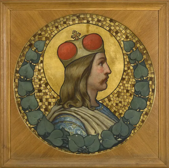 Framed Print : Saint Wenceslaus I, Duke of Bohemia, 1900. Artist: Liebscher, Adolf (1857-1919) Framed Print : Saint Wenceslaus I, Duke of Bohemia, 1900. Artist: Liebscher, Adolf (1857-1919)