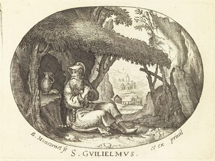 Framed Print : Saint William the Hermit. Creator: Balthasar Moncornet Framed Print : Saint William the Hermit. Creator: Balthasar Moncornet