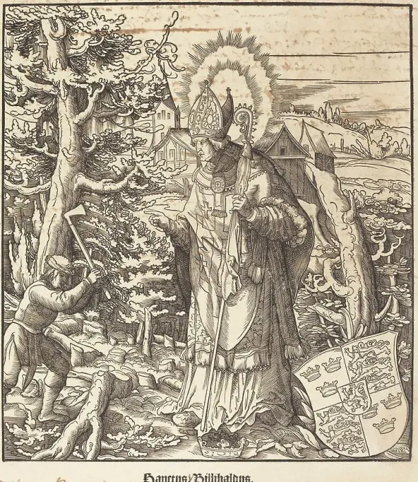 Framed Print : Saint Willibaldus, 1516 / 1518. Creator: Leonhard Beck Framed Print : Saint Willibaldus, 1516 / 1518. Creator: Leonhard Beck