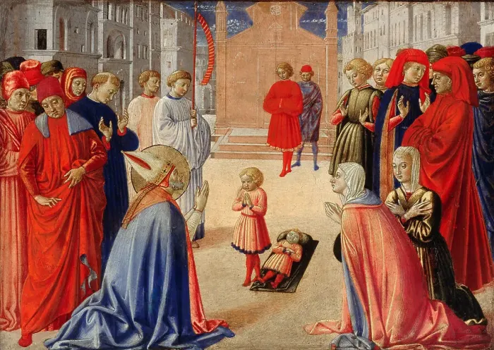 Framed Print : Saint Zenobius raises a boy from the dead, 1462. Artist: Gozzoli, Benozzo (ca 1420-1497) Framed Print : Saint Zenobius raises a boy from the dead, 1462. Artist: Gozzoli, Benozzo (ca 1420-1497)
