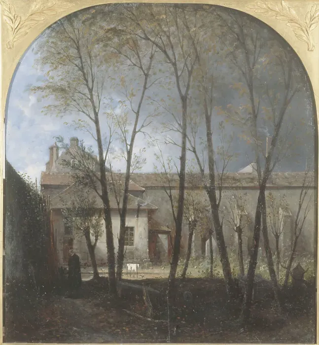 Framed Print : Sainte-Marguerite Cemetery; presumed location of the tomb of Louis XVII, 1856. Creator: Auguste Jacques Regnier Framed Print : Sainte-Marguerite Cemetery; presumed location of the tomb of Louis XVII, 1856. Creator: Auguste Jacques Regnier